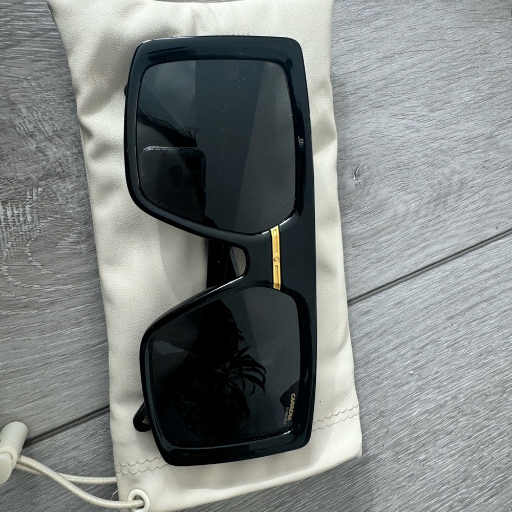 Carrera Black Sunglasses with Gold Accent